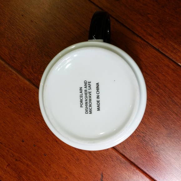 Life Begins after Coffee White Black Metallic Porcelain Coffee Tea Mug - Picture 3 of 7